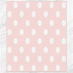 Polka Dots - White on Misty Rose Pink Canvas 8  x 10 