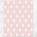 Polka Dots - White on Misty Rose Pink Canvas 11  x 14 