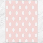 Polka Dots - White on Misty Rose Pink Canvas 12  x 16 