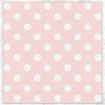 Polka Dots - White on Misty Rose Pink Canvas 16  x 16 
