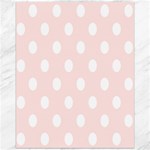 Polka Dots - White on Misty Rose Pink Canvas 16  x 20 