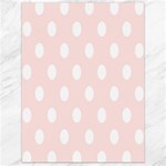 Polka Dots - White on Misty Rose Pink Canvas 18  x 24 