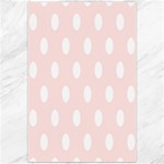 Polka Dots - White on Misty Rose Pink Canvas 20  x 30 