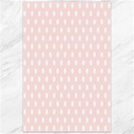 Polka Dots - White on Misty Rose Pink Canvas 24  x 36 