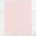 Polka Dots - White on Misty Rose Pink Canvas 36  x 48 