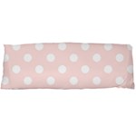 Polka Dots - White on Misty Rose Pink Body Pillow Case (Dakimakura) (One Side)