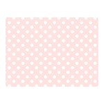 Polka Dots - White on Misty Rose Pink Double Sided Flano Blanket (Mini)
