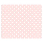 Polka Dots - White on Misty Rose Pink Double Sided Flano Blanket (Small)