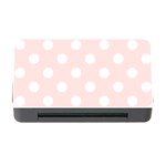 Polka Dots - White on Misty Rose Pink Memory Card Reader with CF