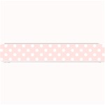 Polka Dots - White on Misty Rose Pink Small Bar Mat