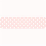 Polka Dots - White on Misty Rose Pink Medium Bar Mat