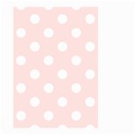 Polka Dots - White on Misty Rose Pink Large Garden Flag (Two Sides)