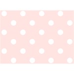 Polka Dots - White on Misty Rose Pink Birthday Cake 3D Greeting Card (7x5)