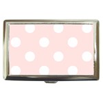 Polka Dots - White on Misty Rose Pink Cigarette Money Case