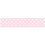 Polka Dots - White on Piggy Pink Flano Scarf (Small)