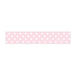 Polka Dots - White on Piggy Pink Flano Scarf (Mini)