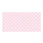 Polka Dots - White on Piggy Pink Satin Wrap