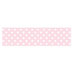 Polka Dots - White on Piggy Pink Satin Scarf (Oblong)