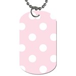 Polka Dots - White on Piggy Pink Dog Tag (Two Sides)
