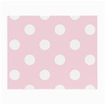 Polka Dots - White on Piggy Pink Small Glasses Cloth (2 Sides)
