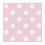 Polka Dots - White on Piggy Pink Medium Glasses Cloth (2 Sides)