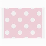 Polka Dots - White on Piggy Pink Large Glasses Cloth (2 Sides)