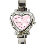 Polka Dots - White on Piggy Pink Heart Italian Charm Watch