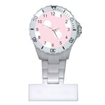 Polka Dots - White on Piggy Pink Nurses Watch