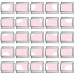 Polka Dots - White on Piggy Pink 9mm Italian Charm (25 pack)