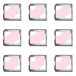 Polka Dots - White on Piggy Pink Mega Link Italian Charm (9 pack)