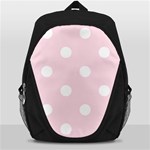 Polka Dots - White on Piggy Pink Backpack Bag