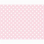 Polka Dots - White on Piggy Pink Collage 11  x 14 