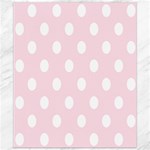Polka Dots - White on Piggy Pink Canvas 8  x 10 