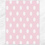 Polka Dots - White on Piggy Pink Canvas 12  x 16 