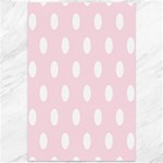 Polka Dots - White on Piggy Pink Canvas 12  x 18 