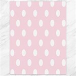 Polka Dots - White on Piggy Pink Canvas 18  x 24 