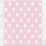 Polka Dots - White on Piggy Pink Canvas 20  x 24 
