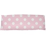 Polka Dots - White on Piggy Pink Body Pillow Case Dakimakura (Two Sides)