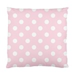 Polka Dots - White on Piggy Pink Standard Cushion Case (One Side)
