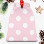 Polka Dots - White on Piggy Pink Ornament (Bell)
