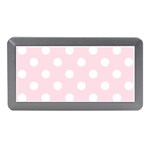Polka Dots - White on Piggy Pink Memory Card Reader (Mini)