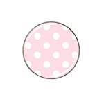 Polka Dots - White on Piggy Pink Hat Clip Ball Marker (4 pack)