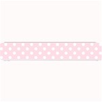 Polka Dots - White on Piggy Pink Small Bar Mat