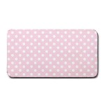 Polka Dots - White on Piggy Pink Medium Bar Mat