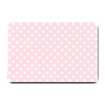 Polka Dots - White on Piggy Pink Small Doormat
