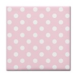 Polka Dots - White on Piggy Pink Face Towel