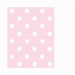 Polka Dots - White on Piggy Pink Small Garden Flag (Two Sides)