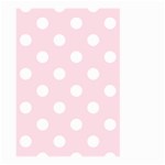 Polka Dots - White on Piggy Pink Large Garden Flag (Two Sides)