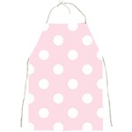 Polka Dots - White on Piggy Pink Full Print Apron