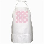 Polka Dots - White on Piggy Pink BBQ Apron